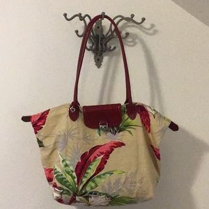Brighton Tote Bag Fabric Tropical Print